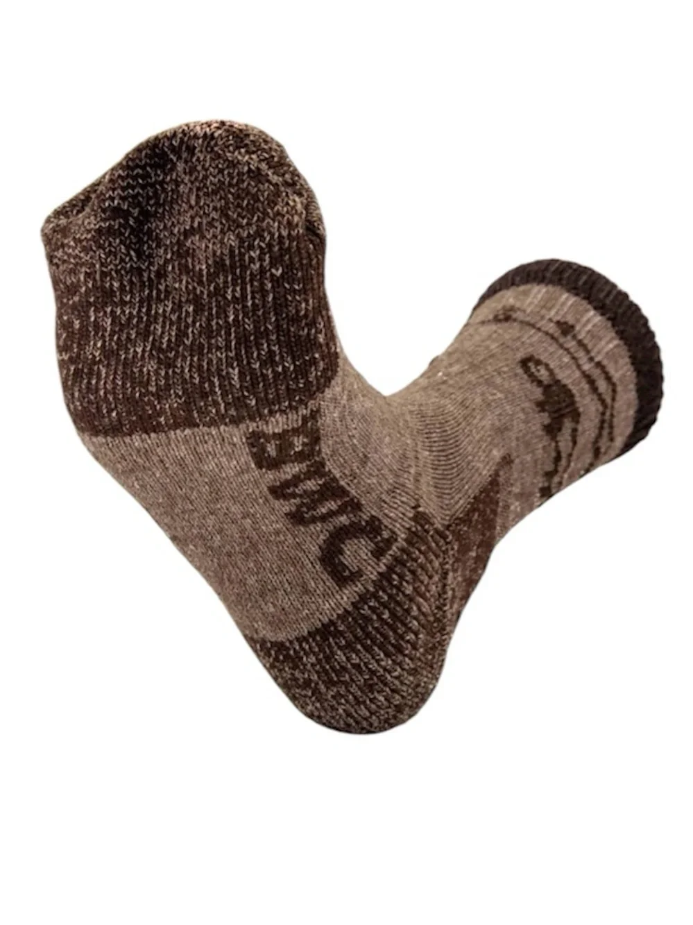 Bison Down Crew Socks, XL, Brown, Warm, Soft, Gift, Hiking